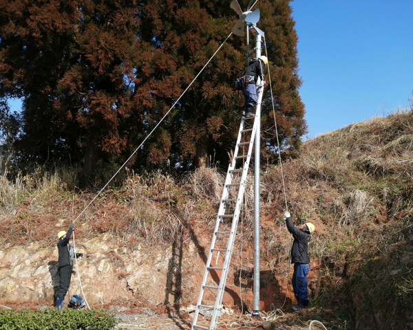 防霜ファン工事